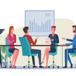 Meeting in an office about project emily
